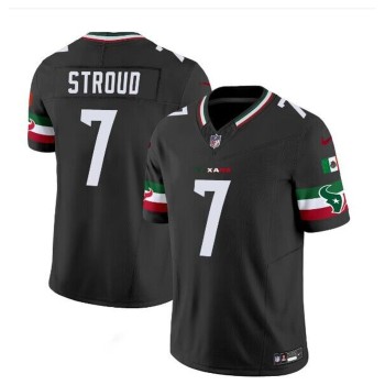 Men's Houston Texans #7 C.J. Stroud Black Mexico F.U.S.E. Vapor Limited Stitched Jersey Men's Houston Texans #7 C.J. Stroud Black Mexico F.U.S.E. Vapor Limited Stitched Jersey
