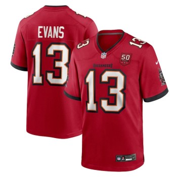 Men's Tampa Bay Buccaneers #13 Mike Evans Nike Red 50th Anniversary Game Jersey Men's Tampa Bay Buccaneers #13 Mike Evans Nike Red 50th Anniversary Game Jersey