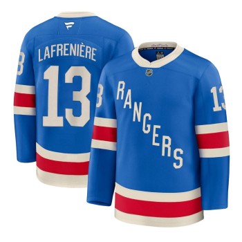 Youth New York Rangers #13 Alexis Lafreniere Blue Centennial Jersey