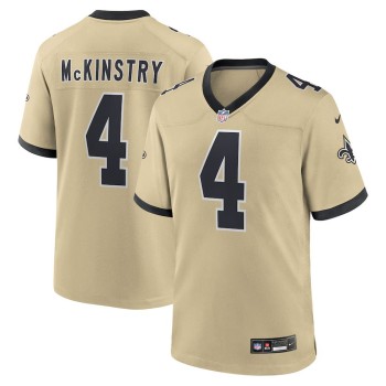Men's New Orleans Saints #4 Ga'Quincy McKinstry Nike Gold Gameday Golds Alternate Game Player Jersey Men's New Orleans Saints #4 Ga'Quincy McKinstry Nike Gold Gameday Golds Alternate Game Player Jersey