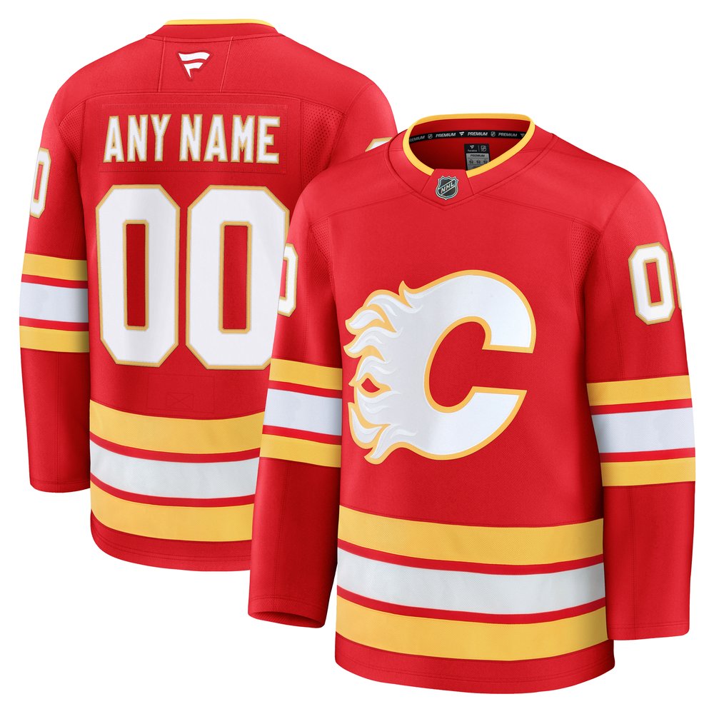 Youth Calgary Flames Red Home Custom Jersey Youth Calgary Flames Red Home Custom Jersey