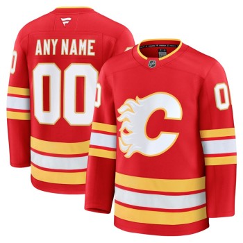 Youth Calgary Flames Red Home Custom Jersey