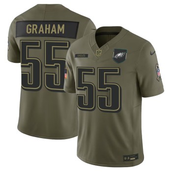 Men's Philadelphia Eagles #55 Brandon Graham Nike Olive 2025 Salute to Service Retired Limited Jersey