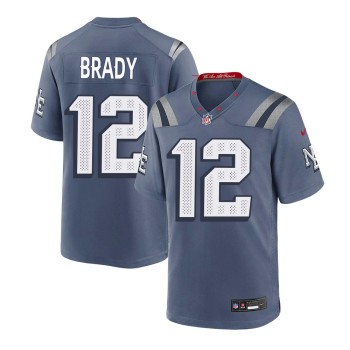 Youth New England Patriots #12 Tom Brady Blue Rivalries Collection Game Jersey