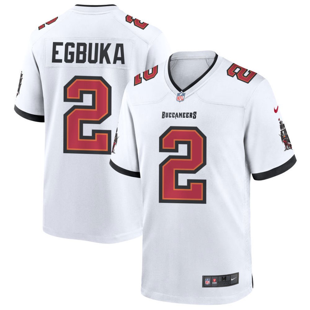 Men's '76 Tampa Bay Buccaneers #2 Emeka Egbuka White Player Game Jersey