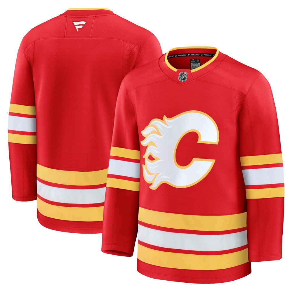 Men's Calgary Flames Red Home Premium Jersey Men's Calgary Flames Red Home Premium Jersey