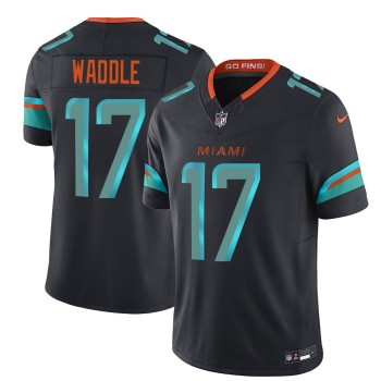 Youth Miami Dolphins #17 Jaylen Waddle Black Rivalries Collection F.U.S.E. Vapor Limited Stitched Jersey