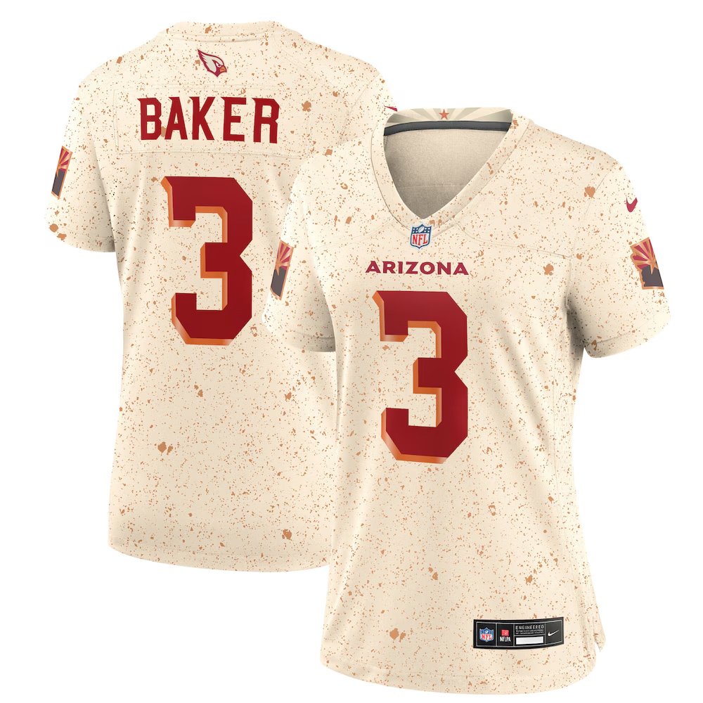 Women's Arizona Cardinals #3 Budda Baker Cream Rivalries Collection Game Jersey