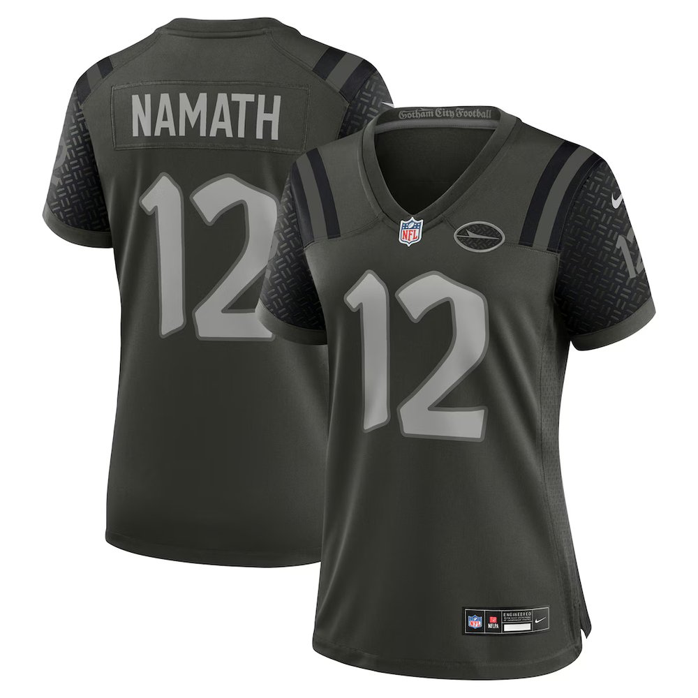 Women's New York Jets #12 Joe Namath Black Rivalries Collection Game Jersey Women's New York Jets #12 Joe Namath Black Rivalries Collection Game Jersey