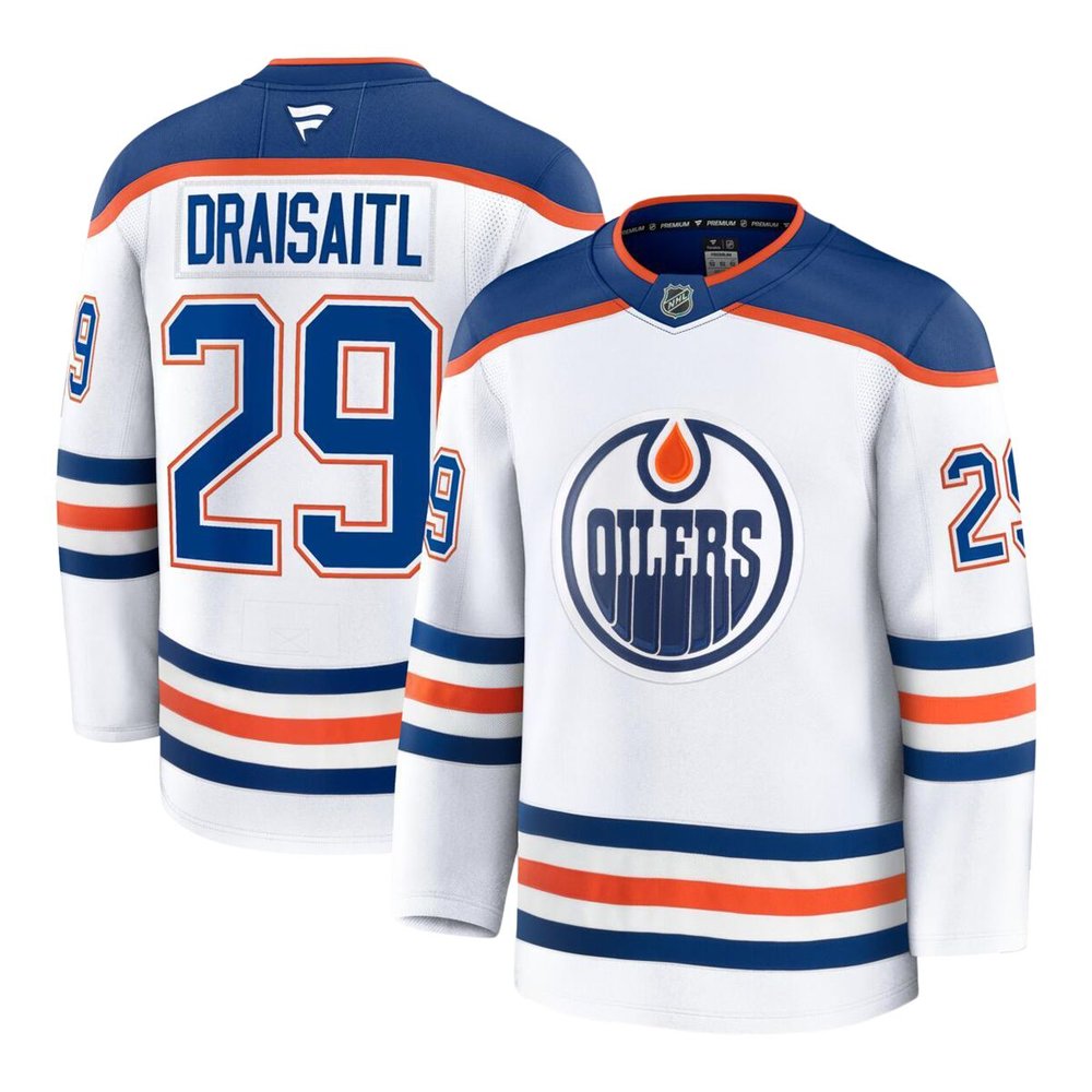 Youth Edmonton Oilers #29 Leon Draisaitl White Away Jersey