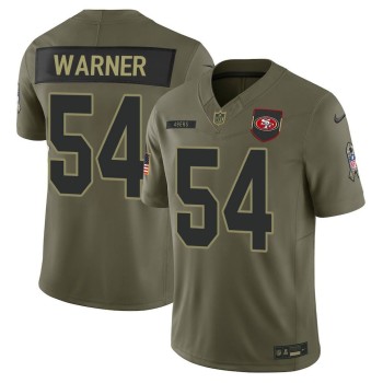 Youth's San Francisco 49ers #54 Fred Warner Nike Olive 2025 Salute to Service Retired Limited Jersey Youth's San Francisco 49ers #54 Fred Warner Nike Olive 2025 Salute to Service Retired Limited Jersey