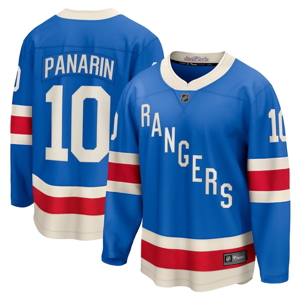 Men's New York Rangers #10 Artemi Panarin Blue Centennial Jersey Men's New York Rangers #10 Artemi Panarin Blue Centennial Jersey