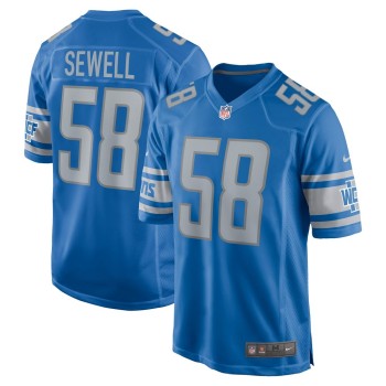 Men's Detroit Lions #58 Penei Sewell Blue Game Jersey Men's Detroit Lions #58 Penei Sewell Blue Game Jersey
