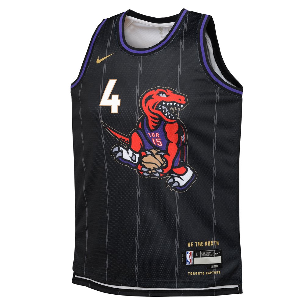 Youth Toronto Raptors Scottie Barnes Black 2024/25 Swingman Player Jersey - City Edition