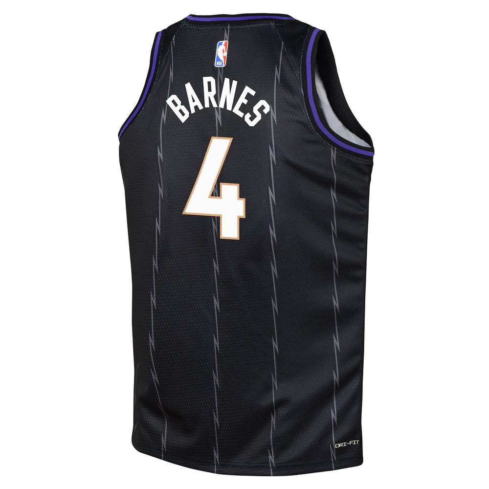 Youth Toronto Raptors Scottie Barnes Black 2024/25 Swingman Player Jersey - City Edition