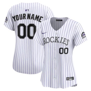 Women's Colorado Rockies Nike White Home Limited Custom Jersey