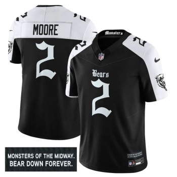 Men's Chicago Bears #2 DJ Moore Black Alternate 'Gothic Monsters Edition' Vapor F.U.S.E. Limited Jersey Men's Chicago Bears #2 DJ Moore Black Alternate 'Gothic Monsters Edition' Vapor F.U.S.E. Limited Jersey
