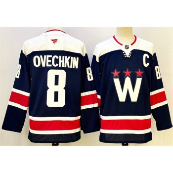 Men's Washington Capitals #8 Alexander Ovechkin Navy With C Patch Stitched Hockey Premium Jersey Men's Washington Capitals #8 Alexander Ovechkin Navy With C Patch Stitched Hockey Premium Jersey