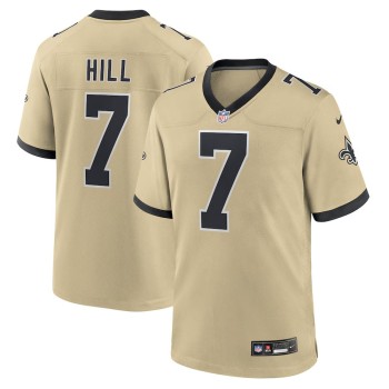 Men's New Orleans Saints #7 Taysom Hill Nike Gold Gameday Golds Alternate Game Player Jersey Men's New Orleans Saints #7 Taysom Hill Nike Gold Gameday Golds Alternate Game Player Jersey