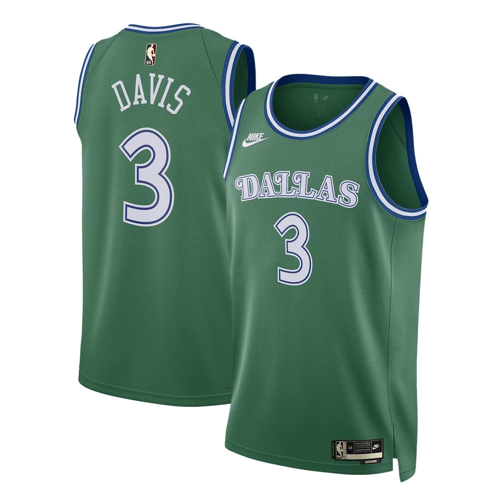Men's Dallas Mavericks #3 Anthony Davis Green 2025/26 Hardwood Classics Jersey Men's Dallas Mavericks #3 Anthony Davis Green 2025/26 Hardwood Classics Jersey