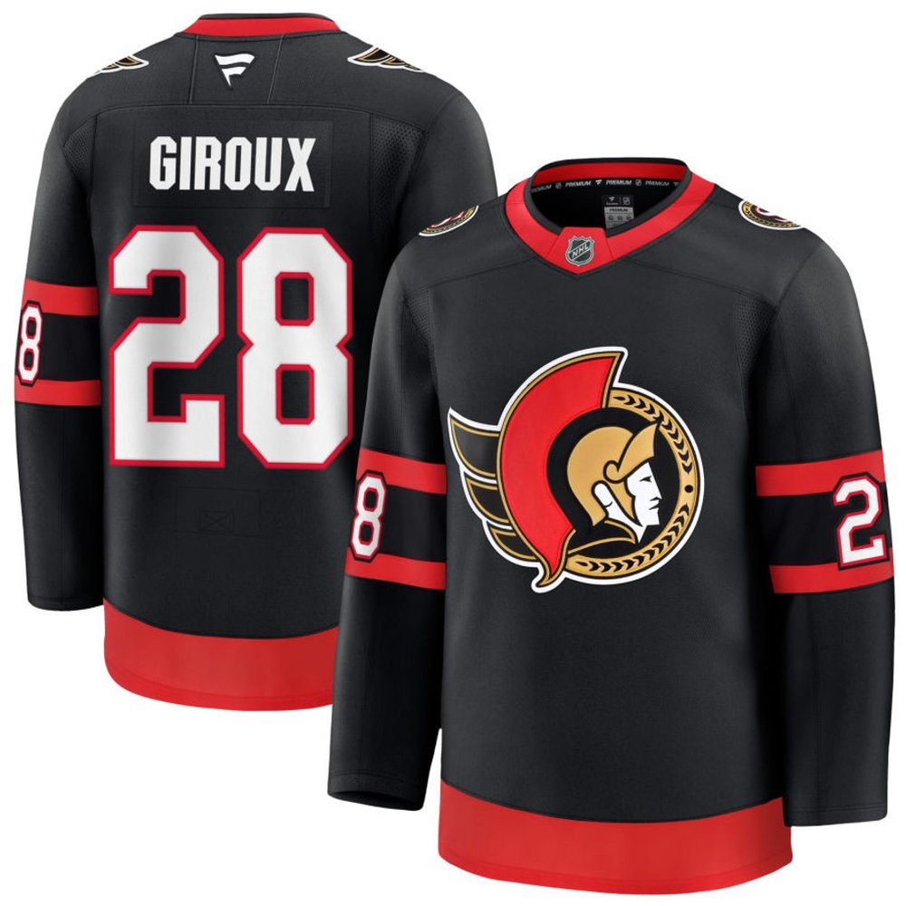 Youth Ottawa Senators #28 Claude Giroux Black Home Player Jersey
