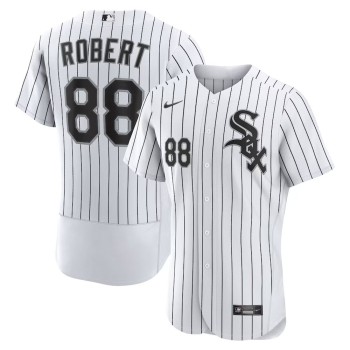 Men's Chicago White Sox #88 Luis Robert Nike White/Black Home Authentic Player Jersey Men's Chicago White Sox #88 Luis Robert Nike White/Black Home Authentic Player Jersey
