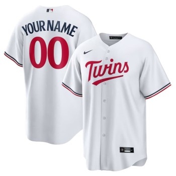 Youth Minnesota Twins White Home Replica Custom Jersey