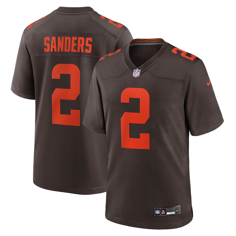 Men's Cleveland Browns #2 Shedeur Sanders Brown Alternate Game Jersey