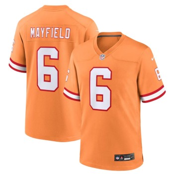 Men's '76 Tampa Bay Buccaneers #6 Baker Mayfield Nike Orange Player Game Jersey Men's '76 Tampa Bay Buccaneers #6 Baker Mayfield Nike Orange Player Game Jersey