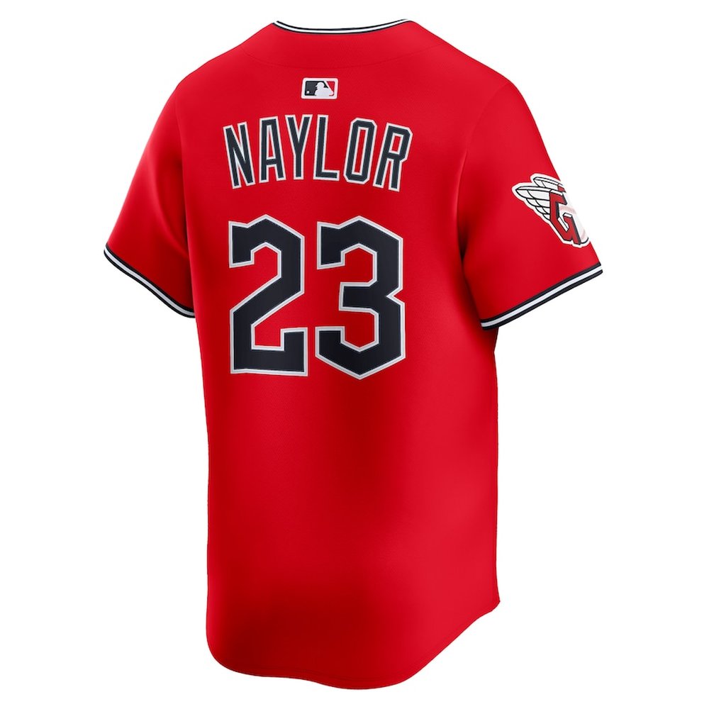Men's Cleveland Guardians #23 Bo Naylor Red Home Limited Player Jersey