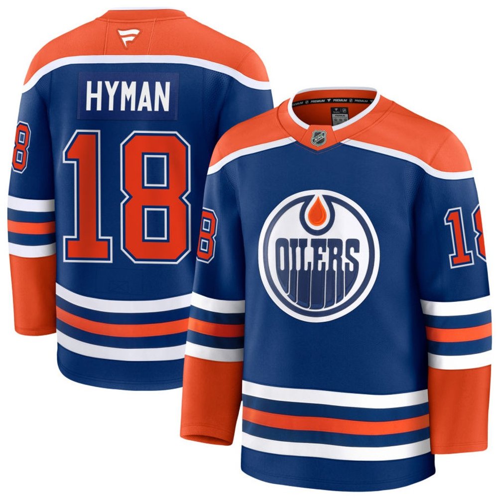 Youth Edmonton Oilers #18 Zach Hyman Royal Home Jersey Youth Edmonton Oilers #18 Zach Hyman Royal Home Jersey