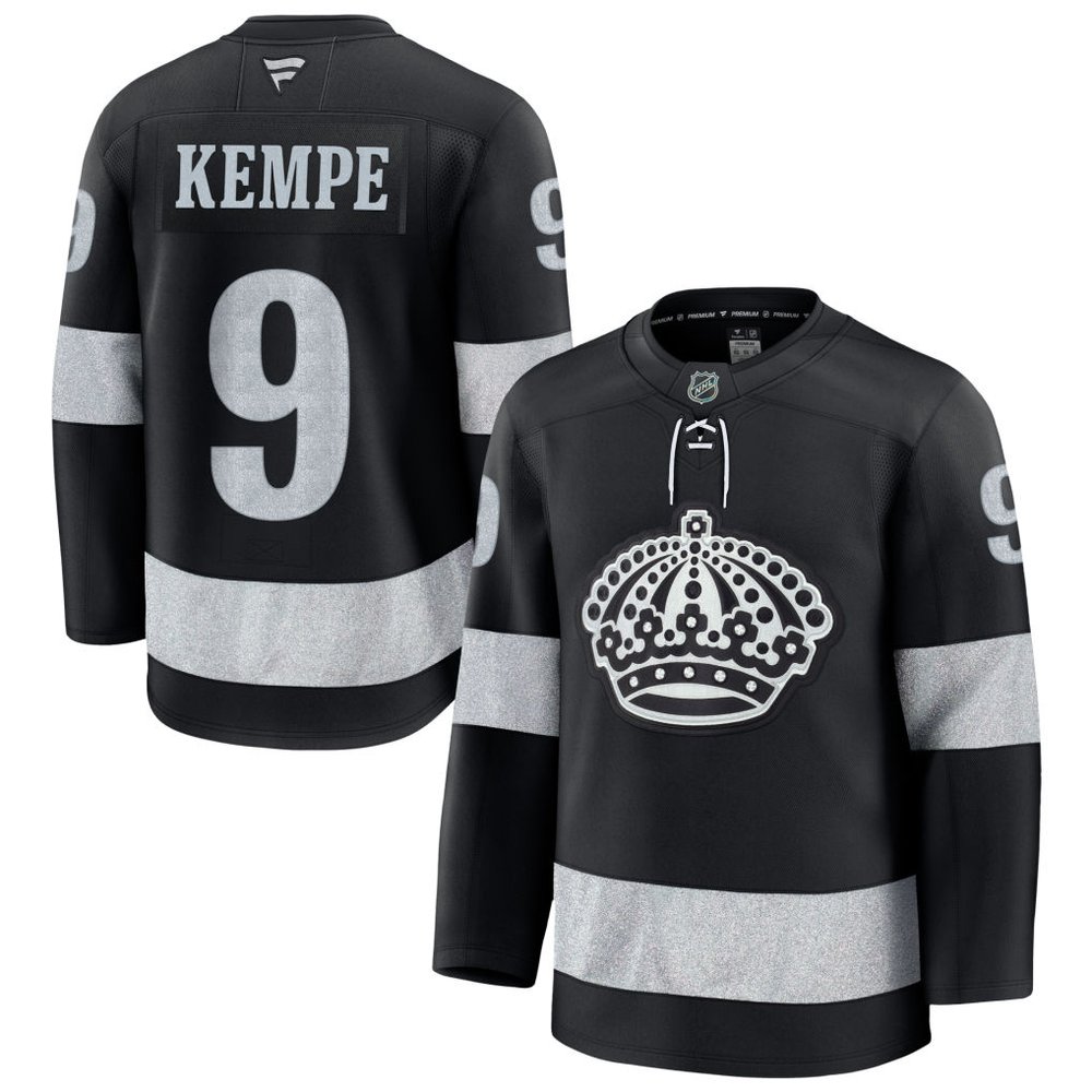 Youth Los Angeles Kings #9 Adrian Kempe Black Alternate Jersey Youth Los Angeles Kings #9 Adrian Kempe Black Alternate Jersey