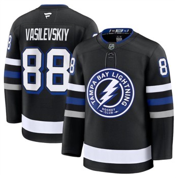 Youth Tampa Bay Lightning #88 Andrei Vasilevskiy Black 2024-25 Alternate Stitched Hockey Jersey
