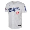 Youth Los Angeles Dodgers #17 Shohei Ohtani White 2024 World Series Champions Limited Player Jersey