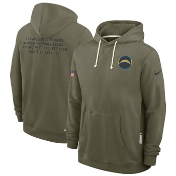 Men's Los Angeles Chargers Olive 2025 Salute to Service Pullover Hoodie Men's Los Angeles Chargers Olive 2025 Salute to Service Pullover Hoodie