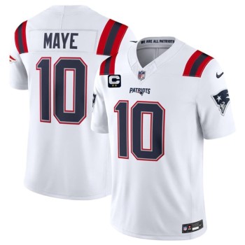 Men's New England Patriots #10 Drake Maye White 2026 2-Star C Pach Vapor F.U.S.E. Limited Jersey Men's New England Patriots #10 Drake Maye White 2026 2-Star C Pach Vapor F.U.S.E. Limited Jersey