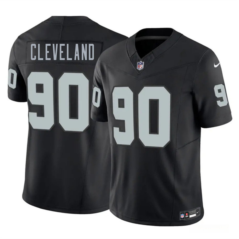 Men's Las Vegas Raiders #90 Brandon Cleveland Black 2026 NFL Draft Vapor F.U.S.E. Limited Jersey
