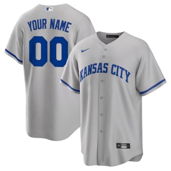 Men's Kansas City Royals Grey Stitched Baseball Custom Jersey