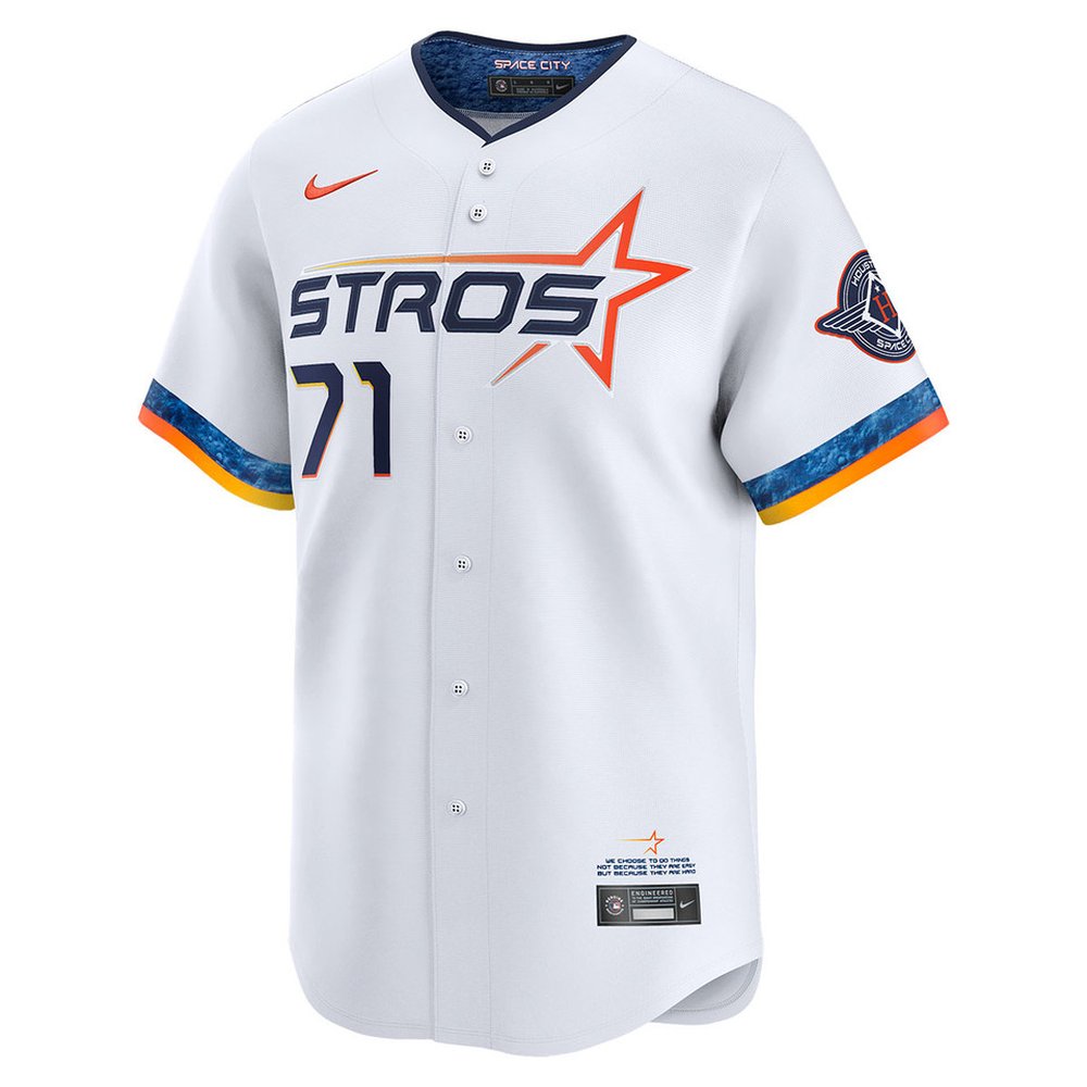 Men's Houston Astros #71 Josh Hader White 2025 City Connect Limited Stitched Baseball Jersey
