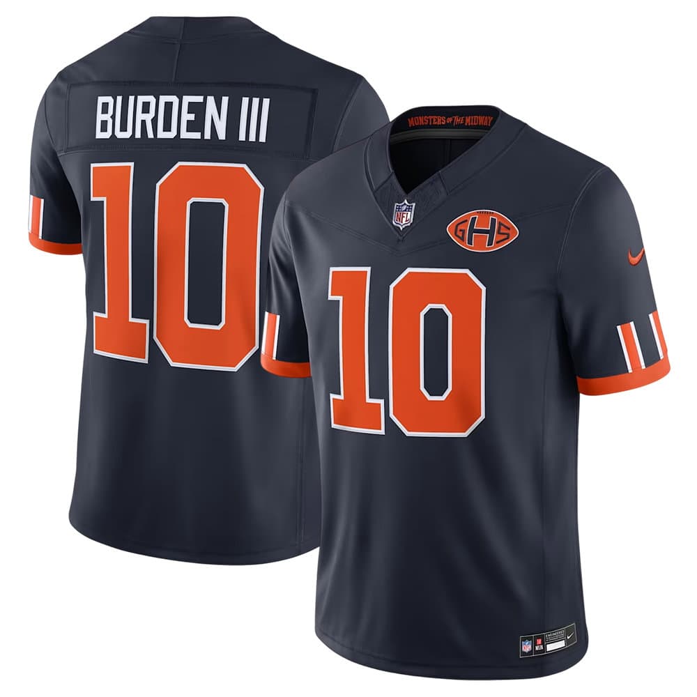 Men's Chicago Bears #10 Luther Burden III Navy 2026 Rivalries Collection Vapor F.U.S.E. Limited Jersey