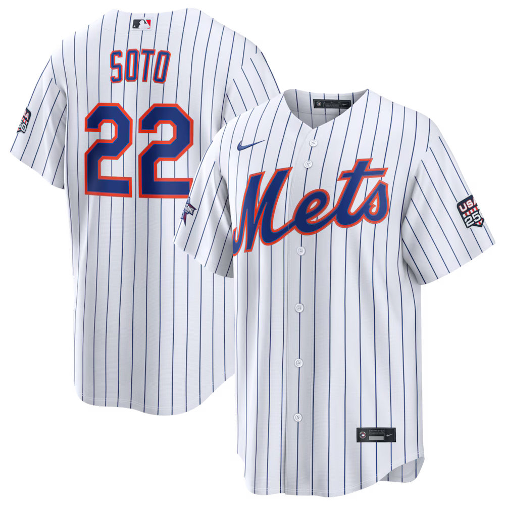 Men's New York Mets #22 Juan Soto Nike White 2026 All-Star Game Replica Jersey
