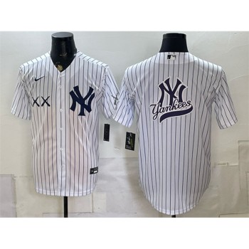 Men's New York Yankees x KAWS White Team Big Logo Stadium Baseball Jersey