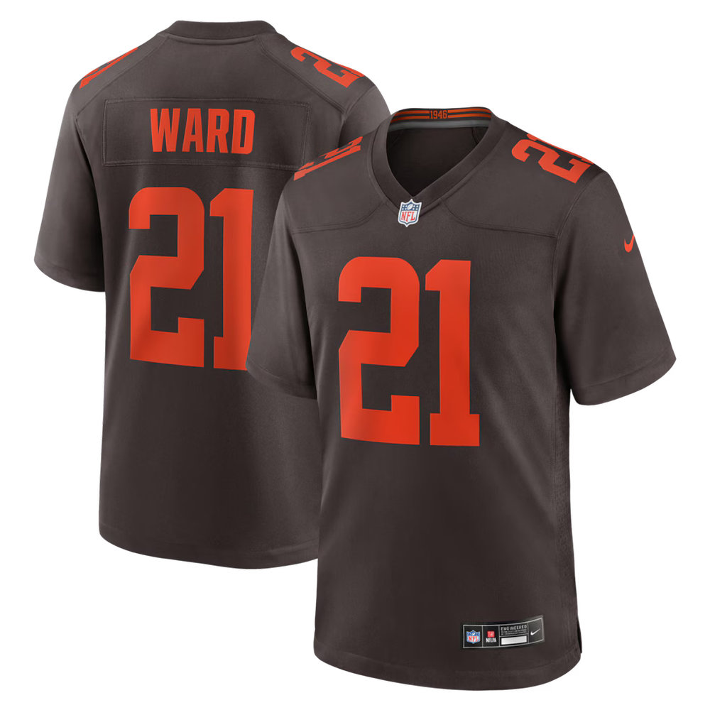 Men's Cleveland Browns #21 Denzel Ward Nike Brown Alpha Dawg Game Jersey