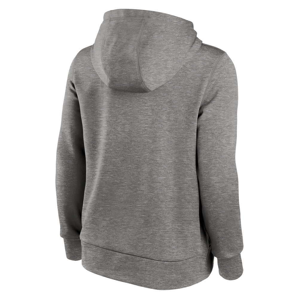 Women's Los Angeles Dodgers Dark Heather Gray 2024 World Series Champions Lockup Pullover Hoodie