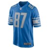 Men's Detroit Lions #87 Sam LaPorta Blue Team Game Jersey