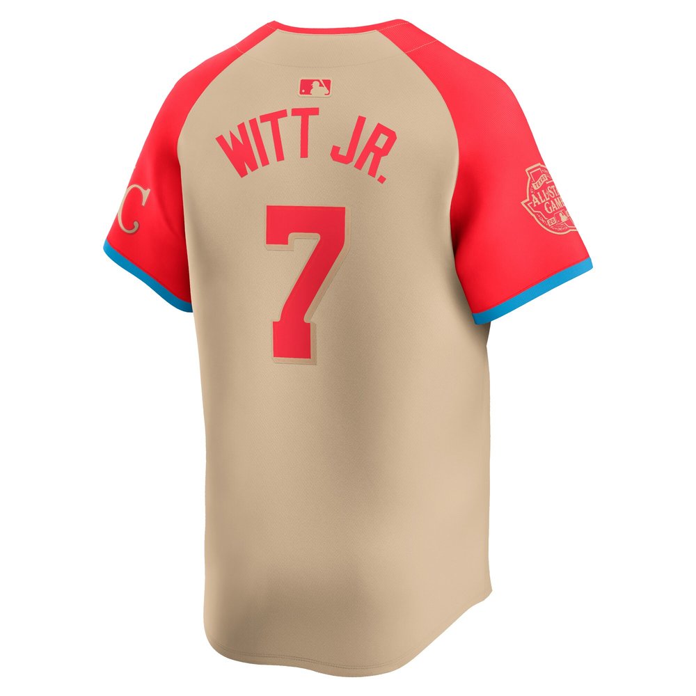 Men's American League Bobby Witt Jr. Cream 2024 MLB All-Star Game Limited Player Jersey Men's American League Bobby Witt Jr. Cream 2024 MLB All-Star Game Limited Player Jersey