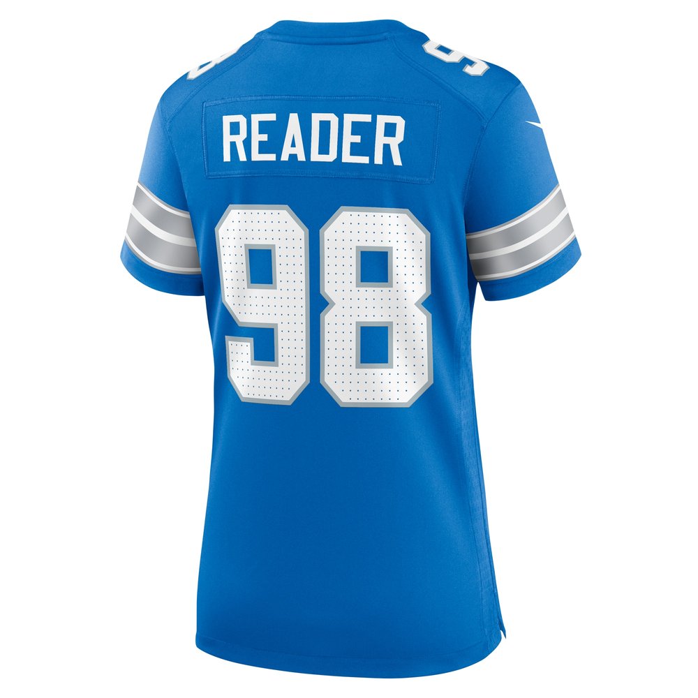 Women's Detroit Lions D.J. Reader  Blue Team Game Jersey