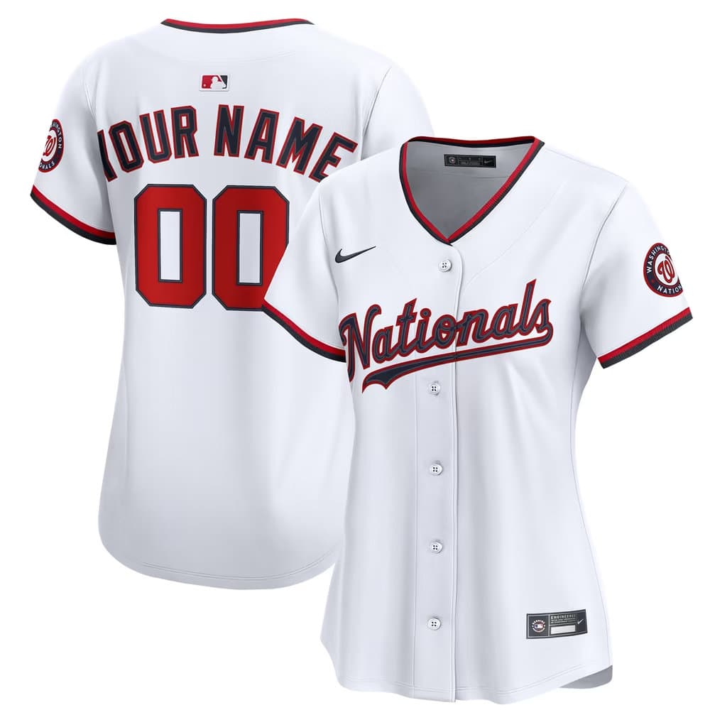 Women's Washington Nationals Nike White Replica Custom Jersey