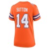 Women's Denver Broncos Courtland Sutton Orange Mile High Collection 1977 Throwback Player Game Jersey