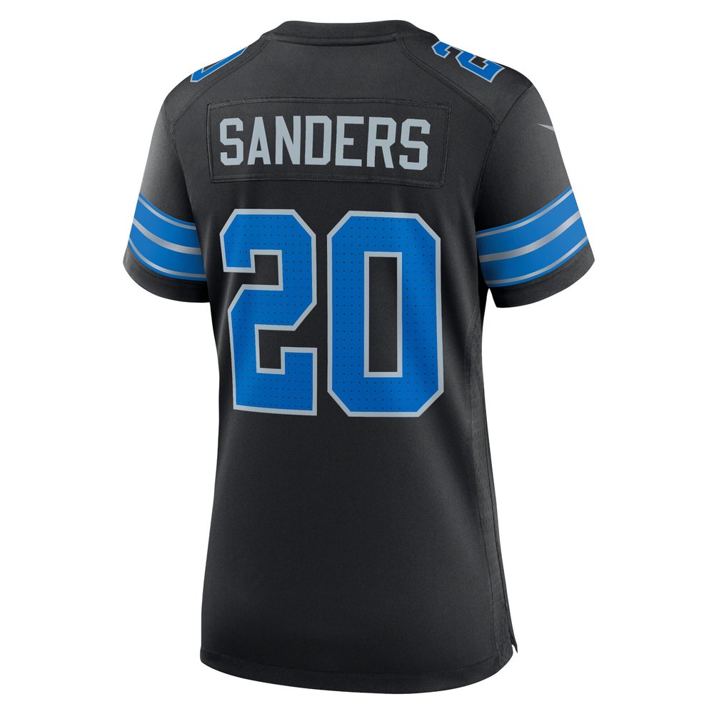 Women's Detroit Lions #20 Barry Sanders Black 2nd Alternate Retired Player Game Jersey